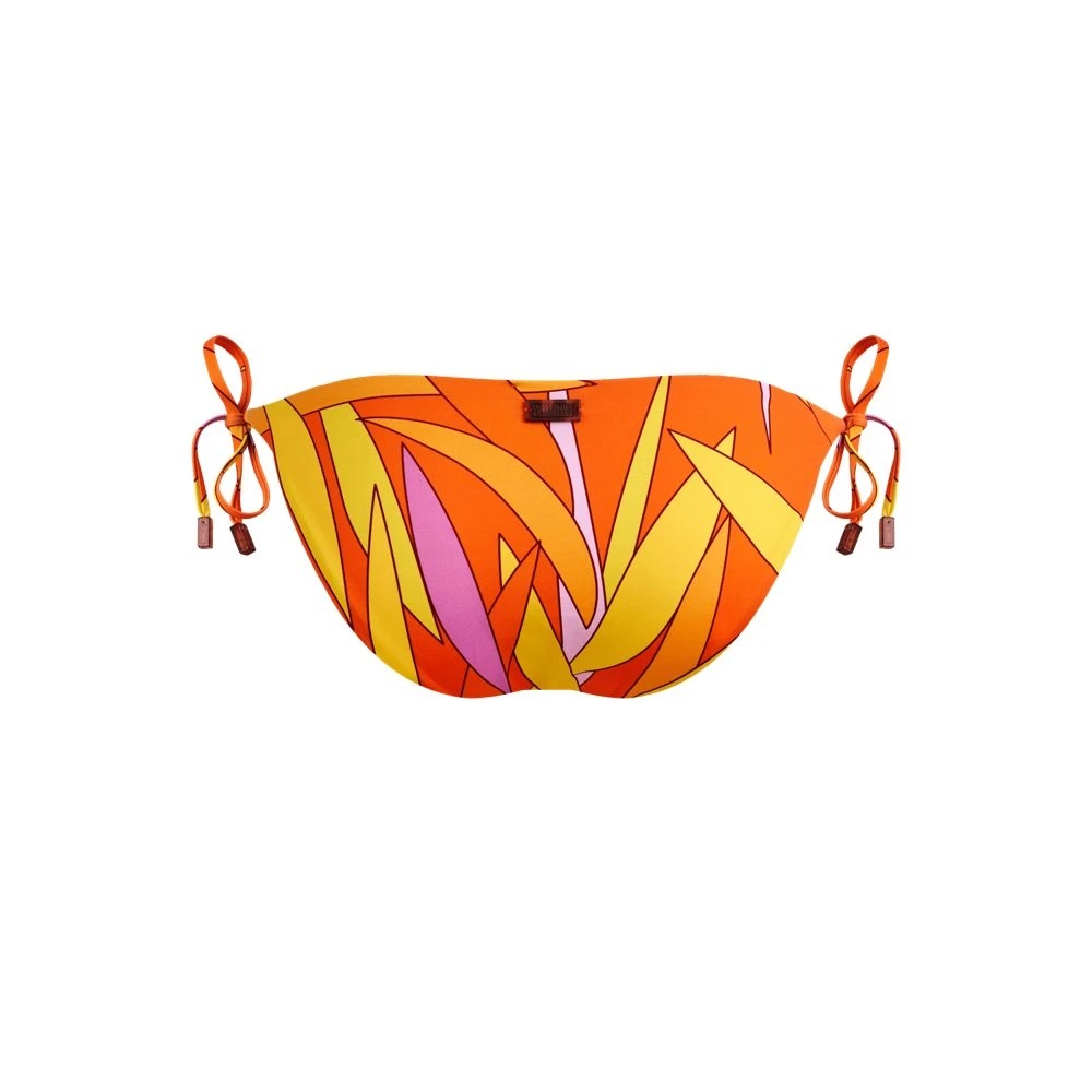 Vilebrequin Women Side Tie Bikini Bottom Madrague - Flore - Orange - Size S - image 2
