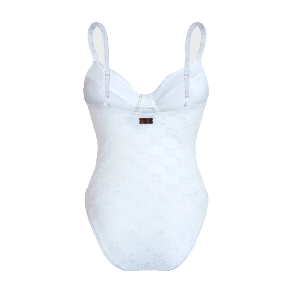 Vilebrequin - Women Underwire One-piece Swimsuit Turtle Monogram - Swimwear - Leonita - White - Size L - image 2