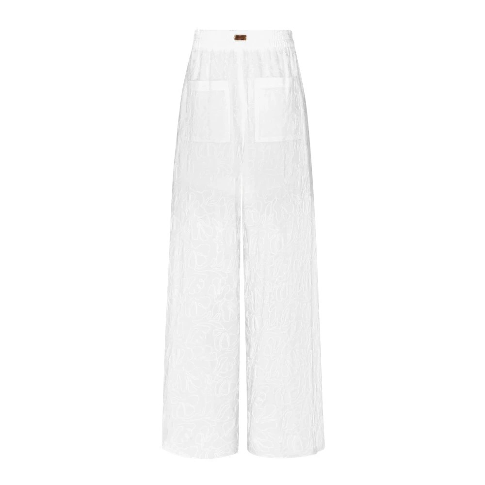 Vilebrequin - Women Viscose Elastic Waist Pants Seashells - Pant - Lacy - White - Size XS - image 2