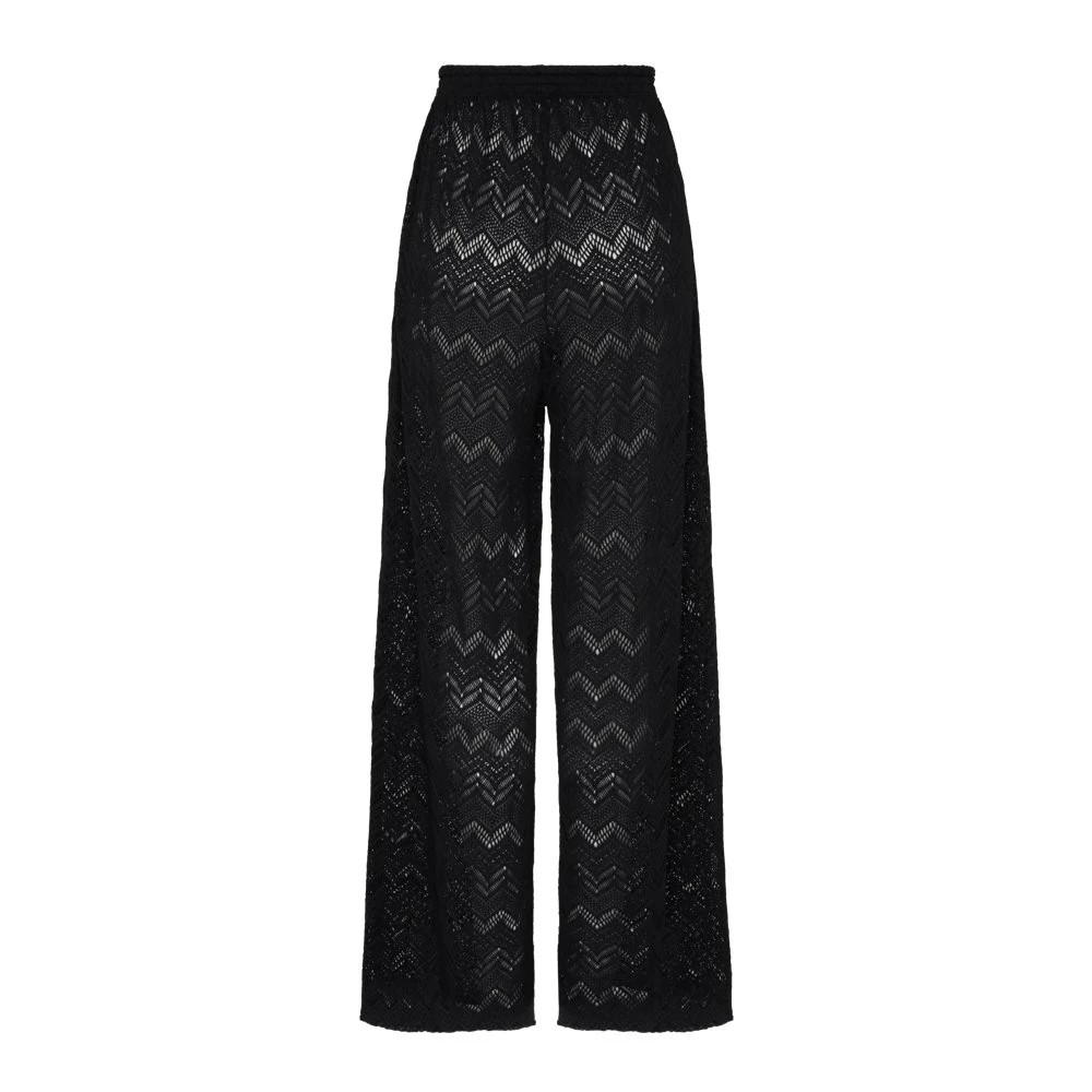 Vilebrequin - Women Wide-leg Pants Mesh - Pant - Line - Black - Size S - image 2