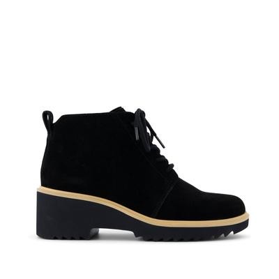 TOMS Women's Maude Lace up Suede Wedge Boot | Black | Size 5 | TOMS Official Site - Shoes, Accessories, & Apparel