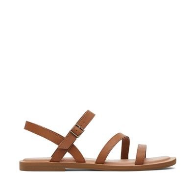 TOMS Kira Tan Leather Strappy Sandal