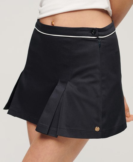 Superdry Superdry Women's Women's Fully Lined Tennis Skirt, Navy Blue,