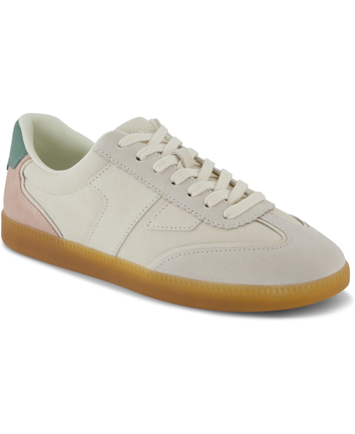 TOMS Collins Egret Suede and Leather Lace up Sneaker
