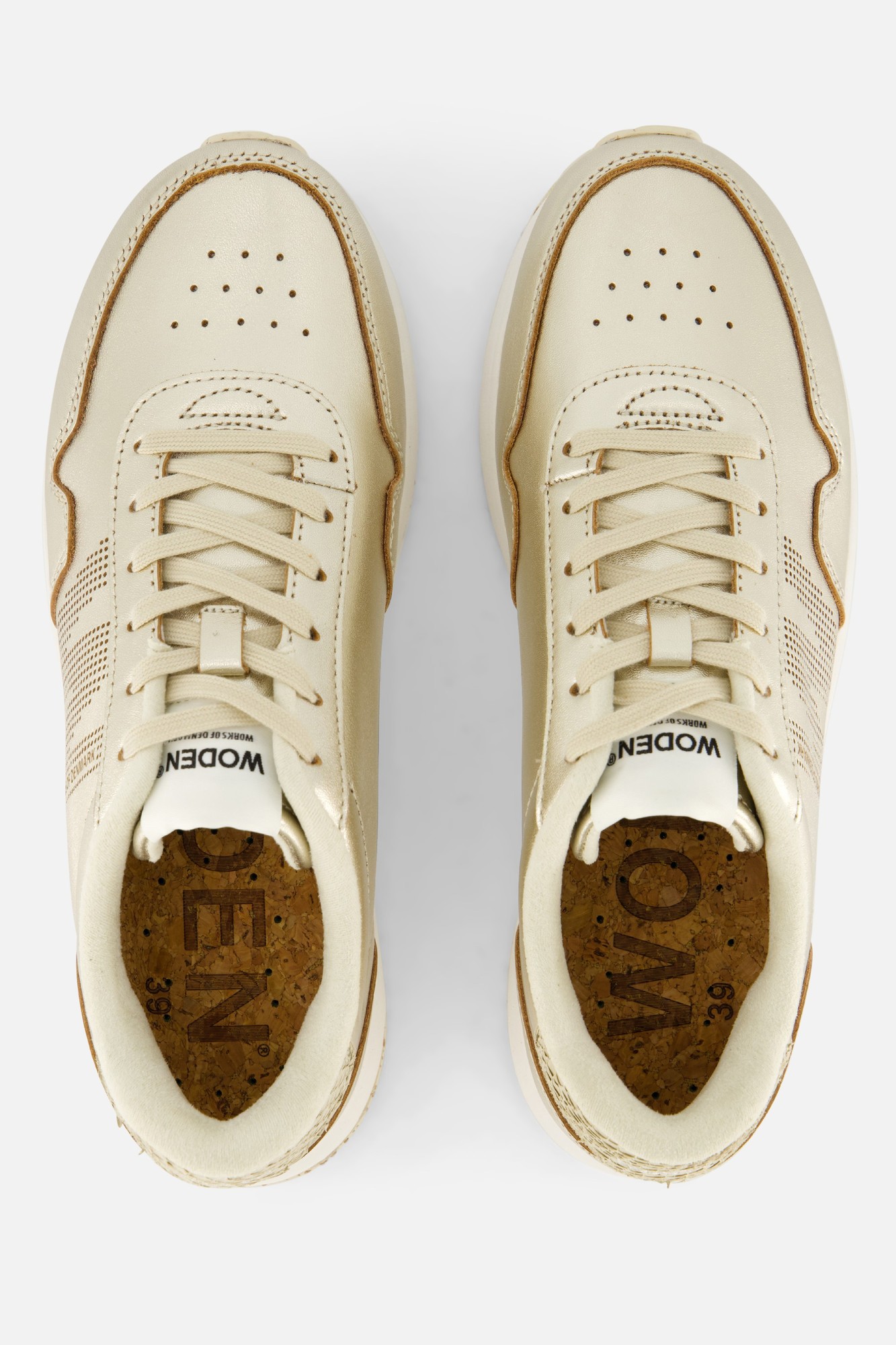 Women's Trainers Woden Nora Natural Soft Metallic - image 3