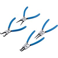 Bluespot Tools 8702 Circlip Pliers Set with blue handles, featuring four pliers with different angled tips.