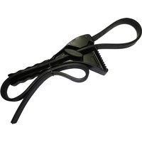 Black Boa 13010 aluminium strap wrench with textured handle and adjustable rubber strap for 10-275mm grip.
