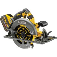 Yellow and black DeWalt 54V XR FlexVolt circular saw with 190mm blade and two 9.0Ah batteries.