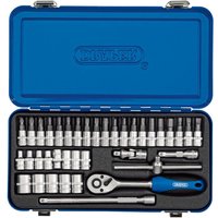 Draper 38-Piece 1/4" Metric Socket Set in Metal Case - image 2