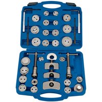 Blue Draper brake piston wind back kit with 39 metal components in a molded plastic case.