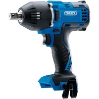 Blue and black Draper D20 20V brushless impact wrench with 1/2" square drive, ergonomic grip, and compact design.