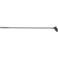 Draper T25B Expert 1'' Drive 1000mm flexible handle, long silver metal bar with black pivoting head.
