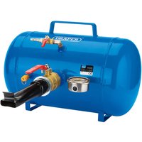 Blue Draper Tyre Bead Seater 19L with pressure gauge, red and yellow valves, and black nozzle.