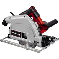 Einhell TE-PS 165 plunge saw, silver and red, with 1200W motor, visible circular blade, and ergonomic handle.
