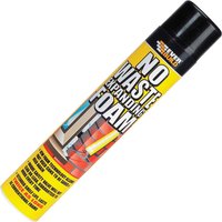 Yellow Everbuild No Waste Expanding Foam can with black cap and bold black and white text.