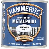 Hammerite Direct To Rust Smooth Finish Metal Paint White 250ml - image 2