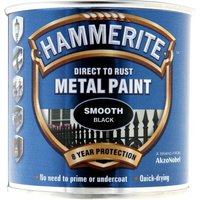 Hammerite Direct to Rust Smooth Finish Metal Paint Black 250ml - image 2