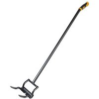 Roughneck 64-644 Pallet Breaker with long black handle, dual pronged head, and yellow-accented grip.