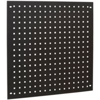 Black Sealey modular back panel with square perforations, 665mm size, designed for tool organization.