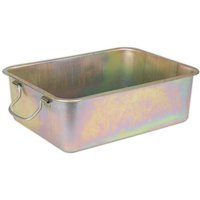 Sealey DRPM3 16L metal drain pan, rectangular with iridescent finish and side handles.