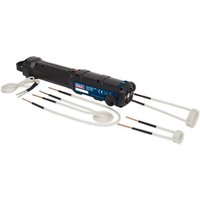 Black Sealey VS240 induction heater 1000W with blue label, multiple white induction coils attached