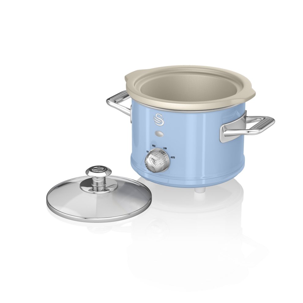 1.5L Slow Cooker Retro - Blue - image 2