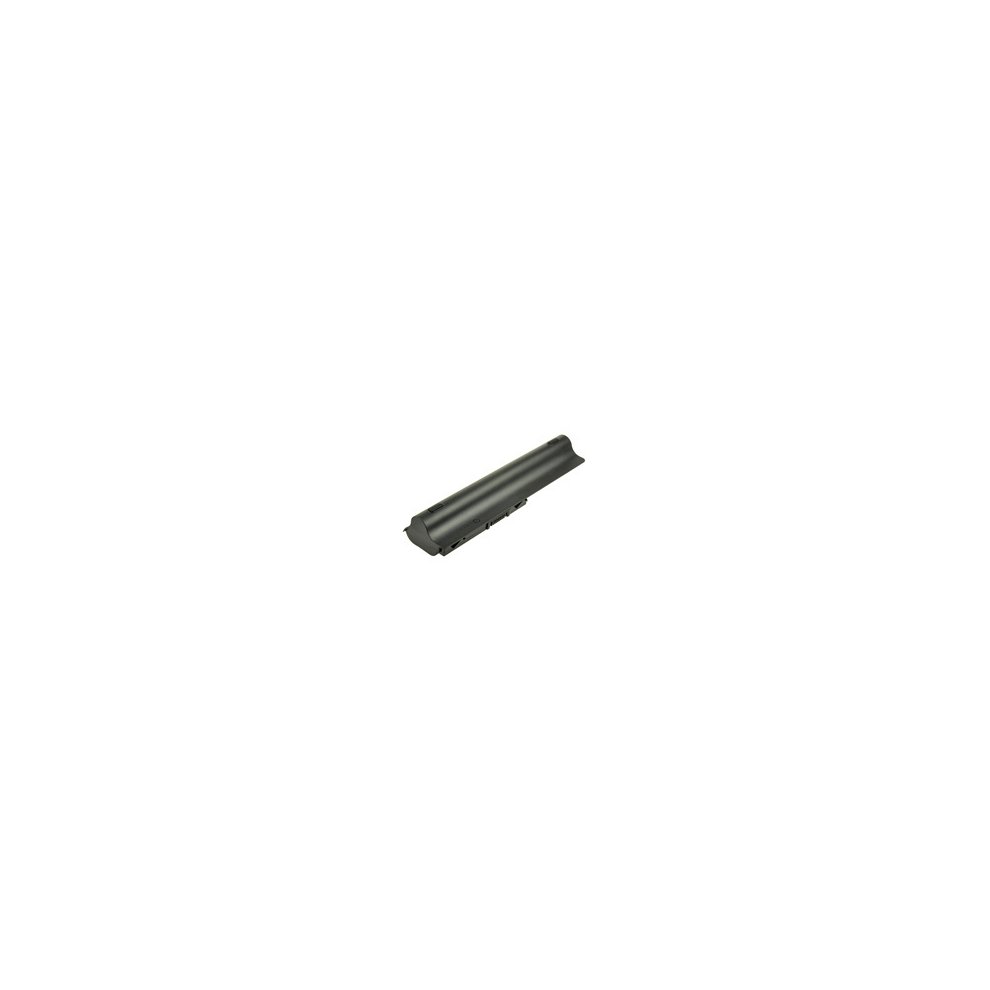 Black 2-Power 10.8v 7800mAh Li-Ion laptop battery with a sleek, elongated design, featuring a smooth plastic exterior and connector ports on one end.
