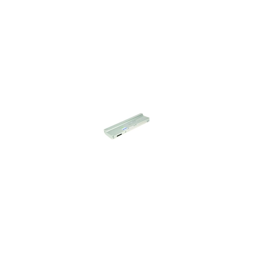 Grey 2-Power 11.1v 6900mAh Li-Ion laptop battery with a sleek design, featuring a blue LED indicator and multiple connector slots for compatibility.