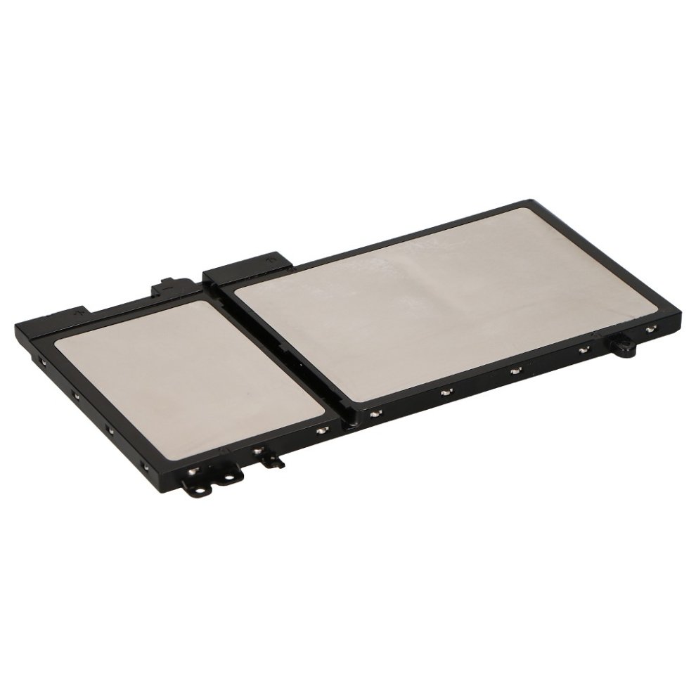 Black and silver 2-Power 11.4V 4090mAh Li-Ion laptop battery with a sleek design, featuring a rectangular shape and multiple connection points.