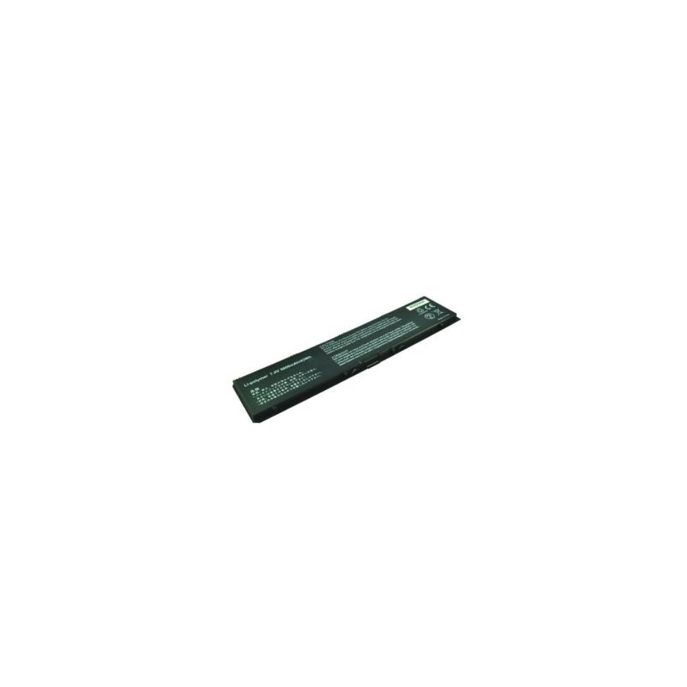 Black 2-Power 7.4V 5800mAh Li-Polymer laptop battery with printed specifications and connectors on one side, featuring a slim, rectangular design.