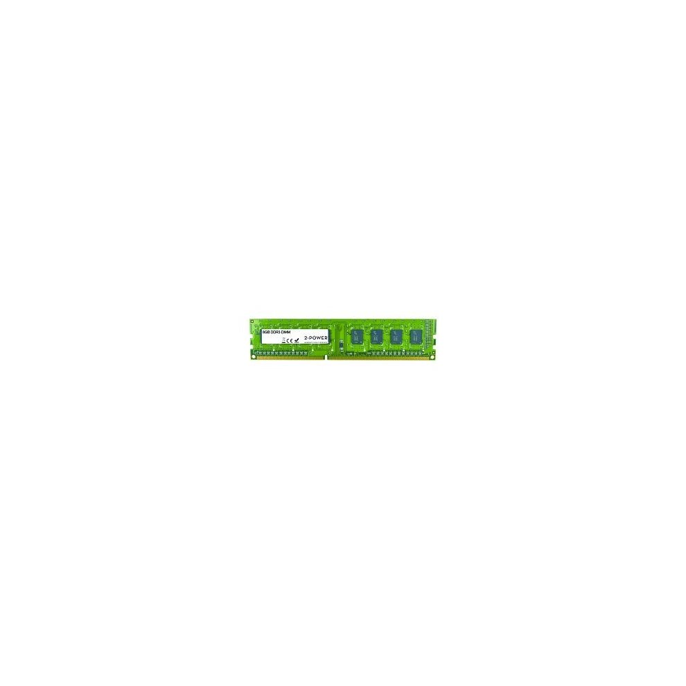 Green 8GB DDR3L 1600MHz DIMM memory module featuring 2Rx8 configuration, 1.35V, with multiple black memory chips and a white label for specifications.