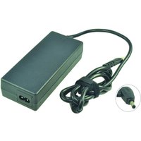 Black rectangular 2-Power AC adapter with attached mains cable and round connector tip.
