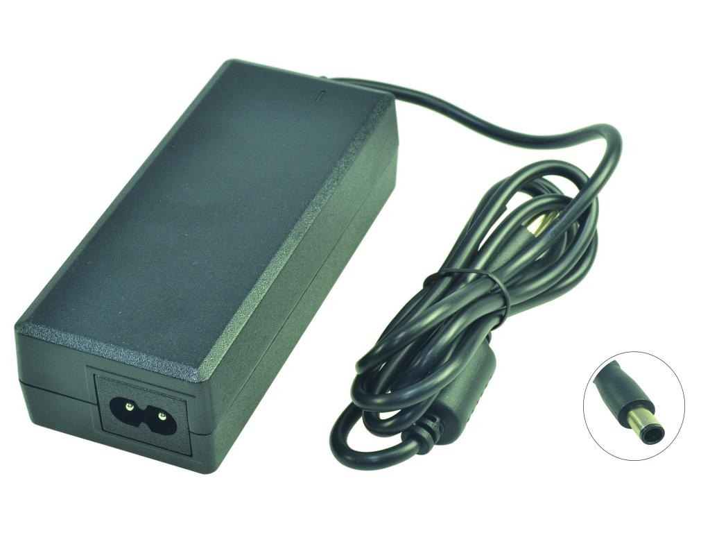 Black 2-Power AC adapter with a rectangular design, featuring a mains cable and a connector tip, labeled 19.5V 4.62A 90W for powering devices.