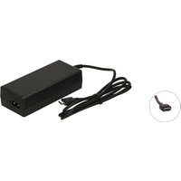 Black rectangular 2-Power AC adapter with USB Type-C port and attached mains cable.