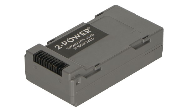 Gray rectangular laptop battery with a black label featuring "2-Power" logo and warning text, designed for compatibility with specific laptop models.