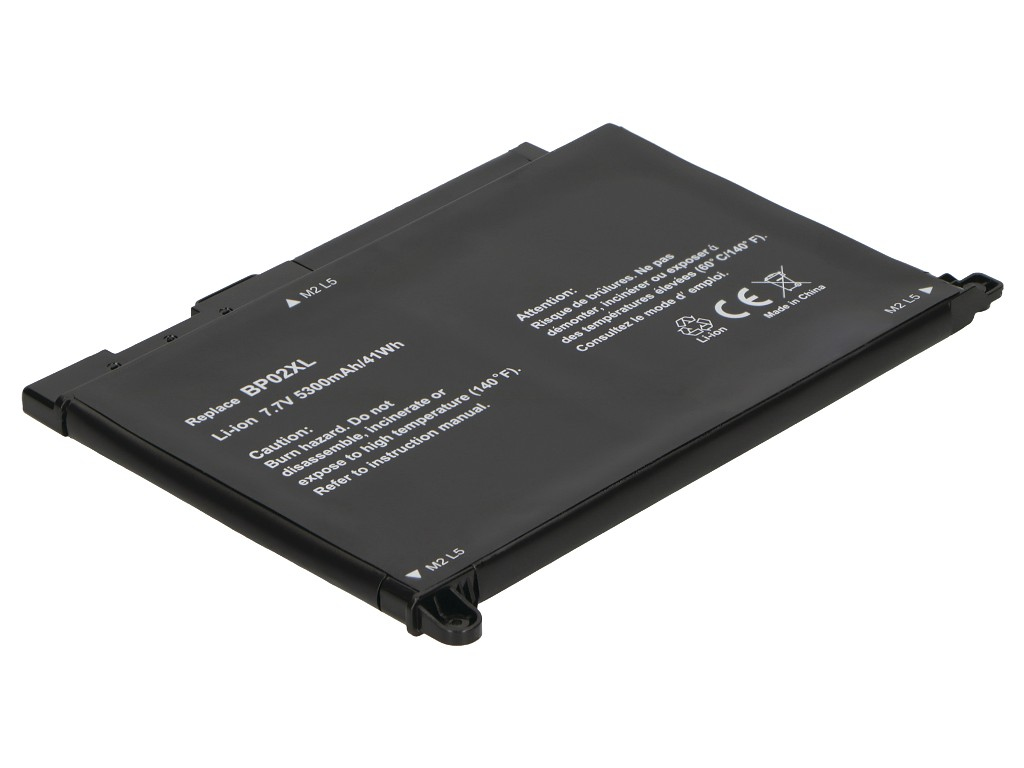 Black laptop battery with a rectangular shape, featuring printed specifications and safety symbols on the surface, designed for 2-Power CBP3711A models.