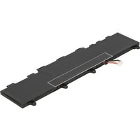 Black rectangular 2-Power CBP3799A laptop battery with connector wires and multiple cell segments.