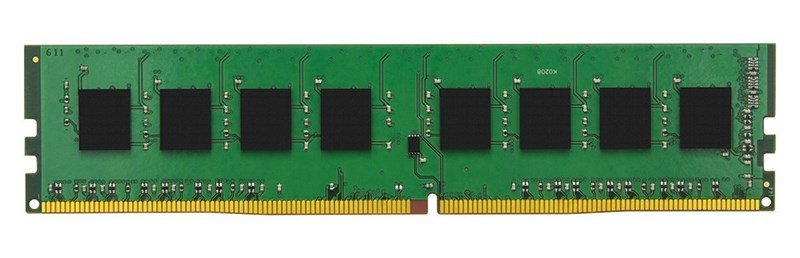 16 GB DDR4 288-pin DIMM memory module featuring a green circuit board with eight black memory chips and gold connectors at the bottom.