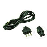 Black 2-Power PWR0004D power cable with three-prong plug and C5 connector, coiled neatly with visible connectors.