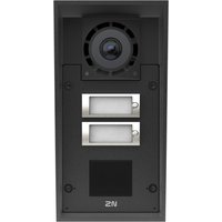 Black 2N 9151302CR video intercom system with 5 MP camera, dual buttons, and speaker grille.