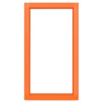 Orange rectangular mounting frame for 2N 9152000 kit with smooth edges and open center.