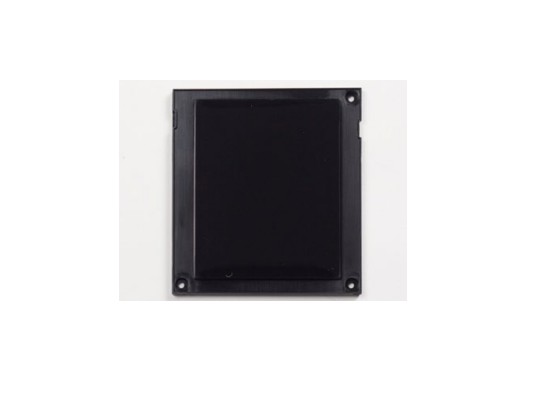Black plastic cover for the 2N Telecommunications 9155904 intercom system, featuring a smooth surface and four corner mounting holes.