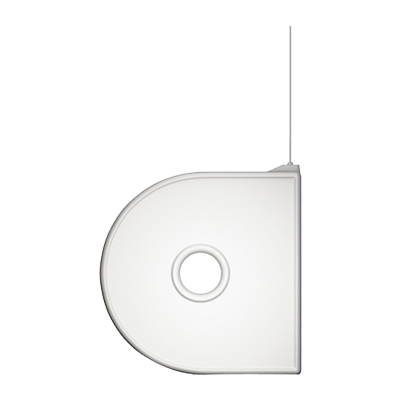 3D cartridge in silver PLA material, featuring a circular hole in the center and a curved edge design, specifically designed for 3D Systems Cube printers.