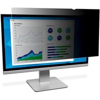 3M PF220W1B display privacy filter on 22" frameless monitor, showing partial screen darkening effect.