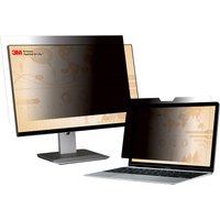 3M Privacy Filter 23.6" 16:9, black screen cover reducing visibility from side angles, fits monitor and laptop.