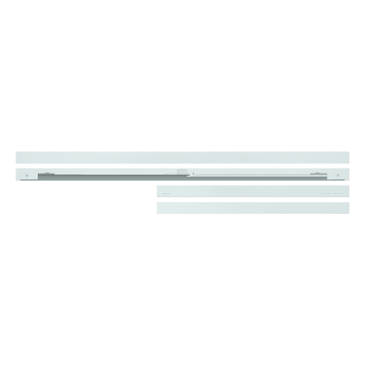 Special Edition Bezel for Samsung's 65" The Frame (2019) in a sleek blue finish, featuring a minimalist design and smooth surface for a modern aesthetic.
