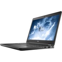 Dell Latitude 5490 laptop, black, open, showing screen with cloud image, Intel i5, 16GB RAM, 256GB SSD.