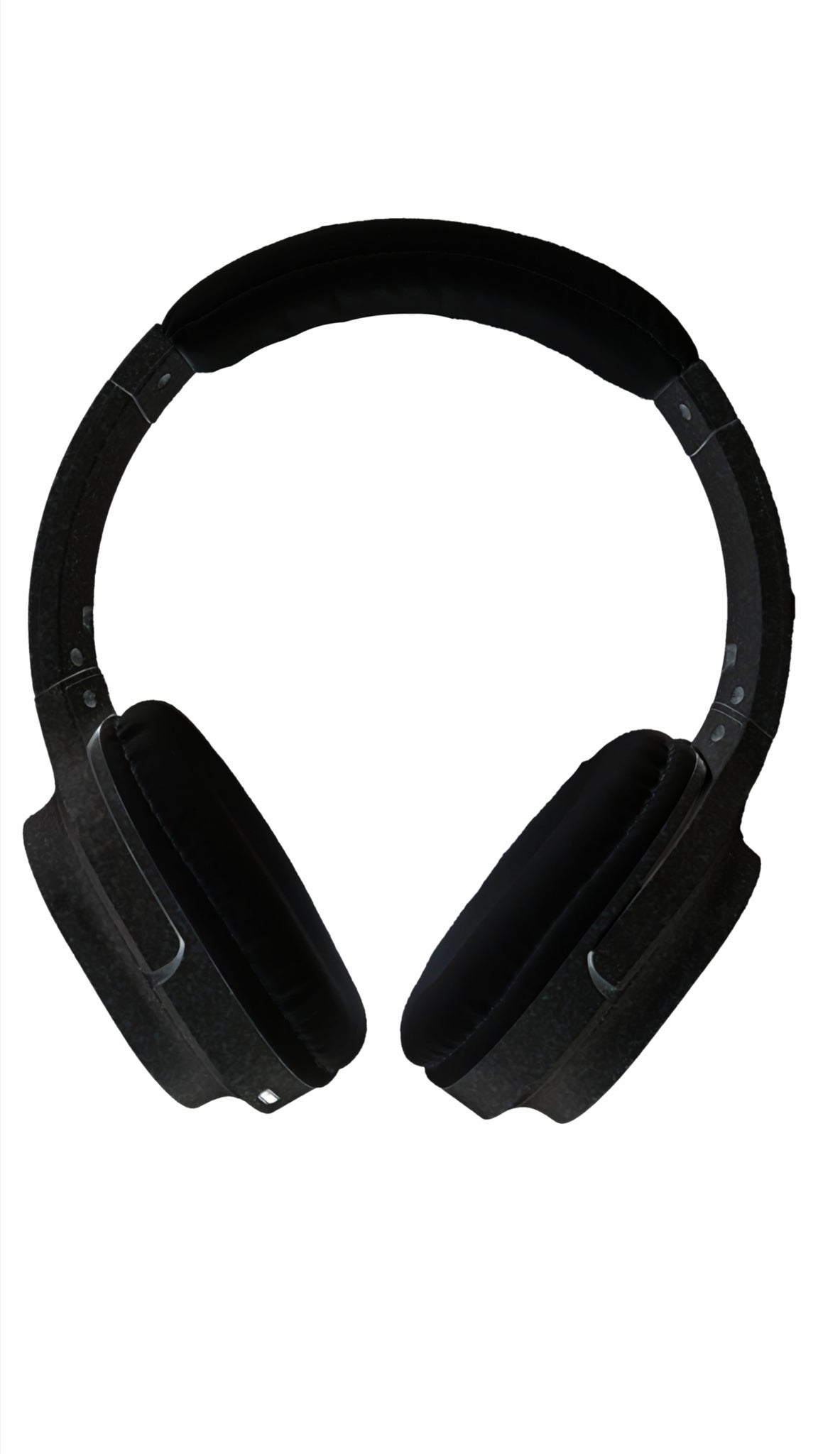 Black wired and wireless headphones with a padded headband and ear cups, featuring a sleek, modern design and adjustable hinges for comfort.