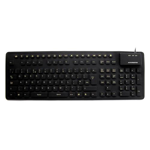 Accuratus WP127 V2 keyboard Industrial USB + PS/2 QWERTY UK English Bl - image 4
