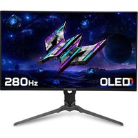 Acer 27" UHD X27X1 ZEROFRAME OLED monitor with 240Hz refresh rate, sleek black design, and thin bezels.